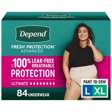 Depend Protection Plus➕ Ultimate Underwear for Women, 84 Count - Size: L/XL