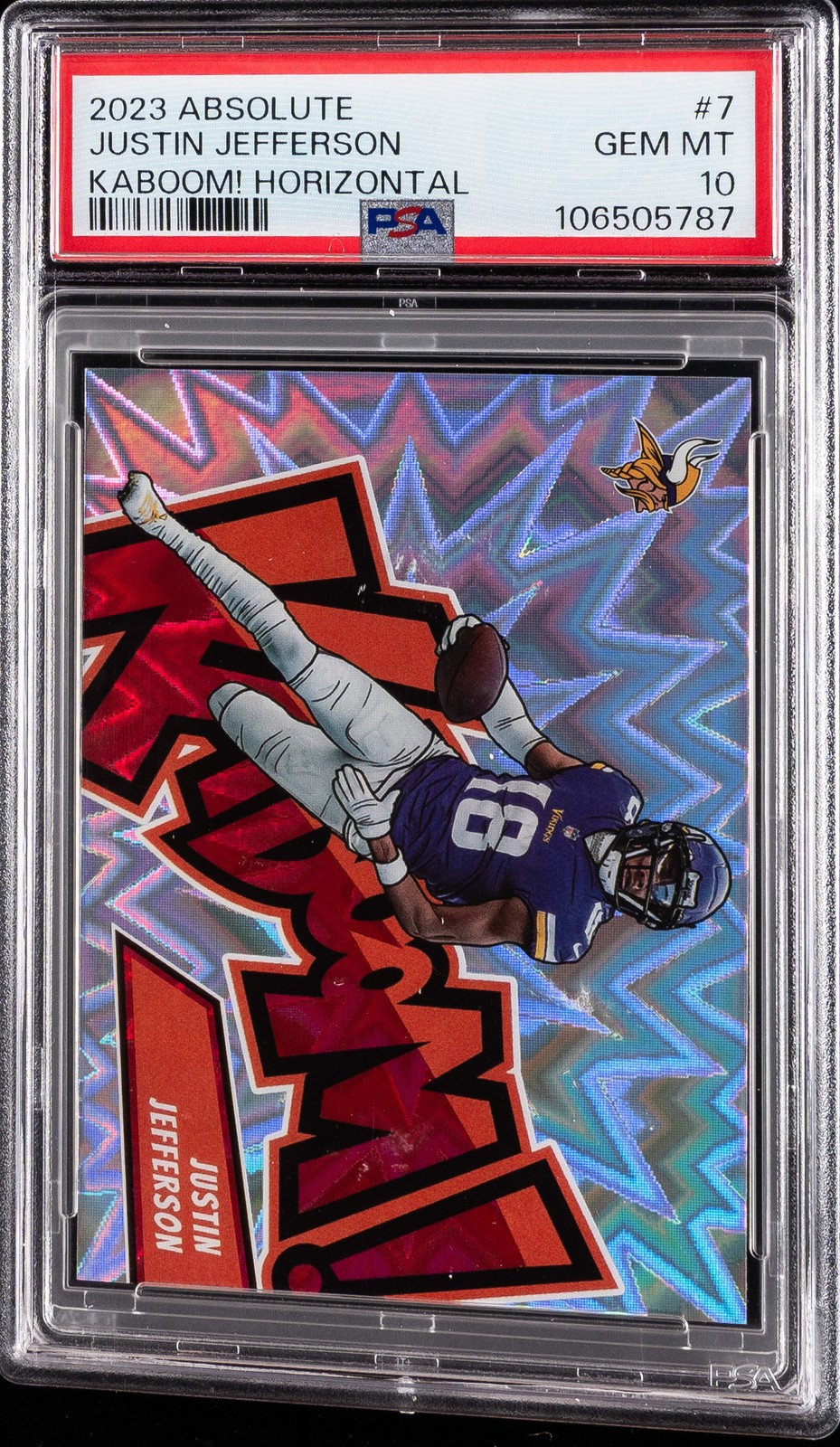 2023 PANINI ABSOLUTE KABOOM! HOR #7 JUSTIN JEFFERSON PSA 10