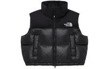 The North Face Logo Print Stand Collar Sleeveless Down Vest