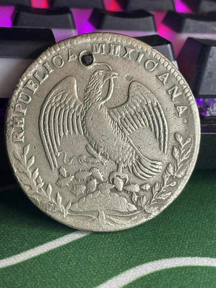 1831 8 Reales Coin, Contemporary Forgery - Image 2 of 3