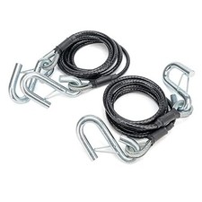 Coiled Cable BX88196 7 ft Safety Cable Kit with S-Hook, 7500LBS