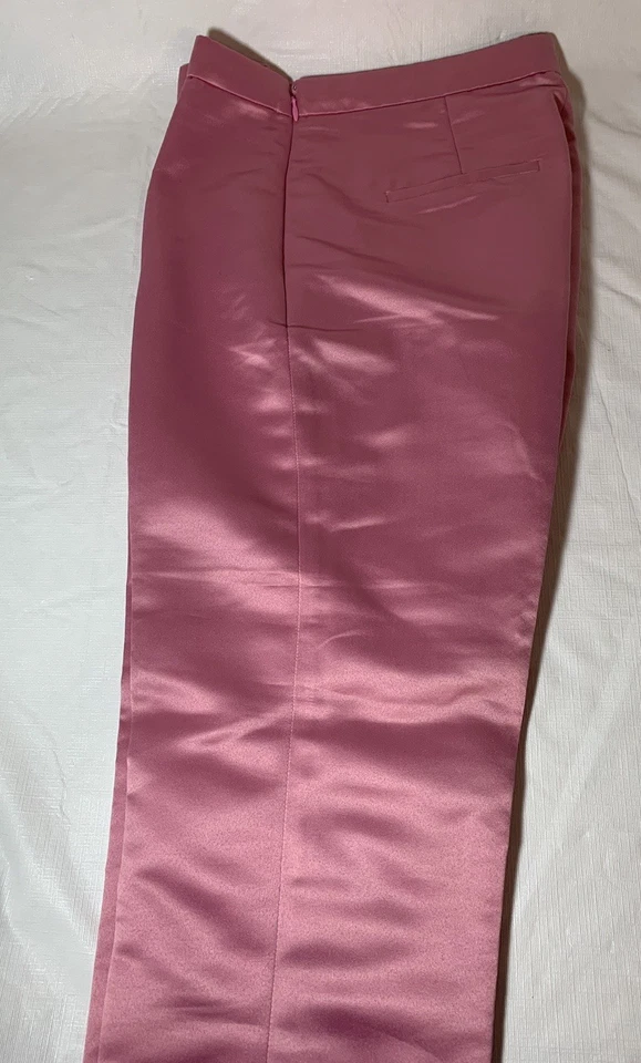 JCrew Collection Petite 香烟裤缎面泡泡胶粉色 4P — 第 2/4 张图片