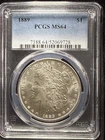 Morgan Silver Dollar 1889 PCGS MS64 $1 Uncirculated Coin