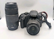 Canon EOS Rebel T6 DSLR Camera Bundle w/ 18-55mm  75-300mm Lenses  Bag