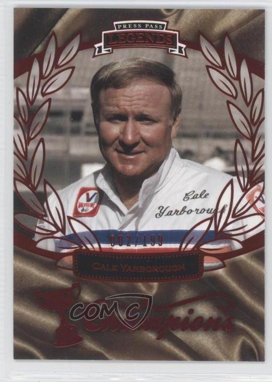 2010 Press Pass Legends Champions Red 2/199 Cale Yarborough #75 HOF c8m
