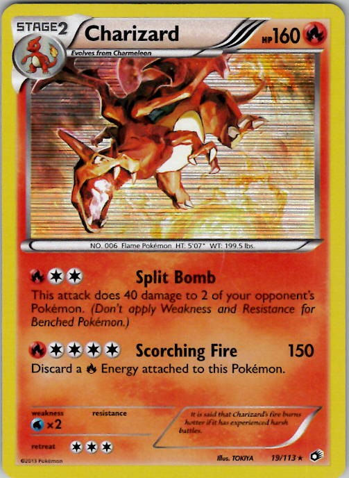 Charizard Legendary Treasures 19/113 NM
