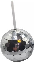 Disco Ball Cups/Tumbler Disco Flash Ball Cocktail Cup w/ Lid and Straw