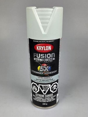 6PK KRYLON FUSION ALL-IN-ONE PAINT+PRIMER MATTE VINTAGE BLUE 42797 FREE SHIPPING