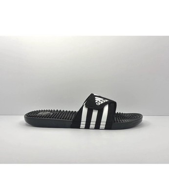 Size 13 Men s/14 Women s Adidas Adissage Slide Black/White F35580 New W. Tags