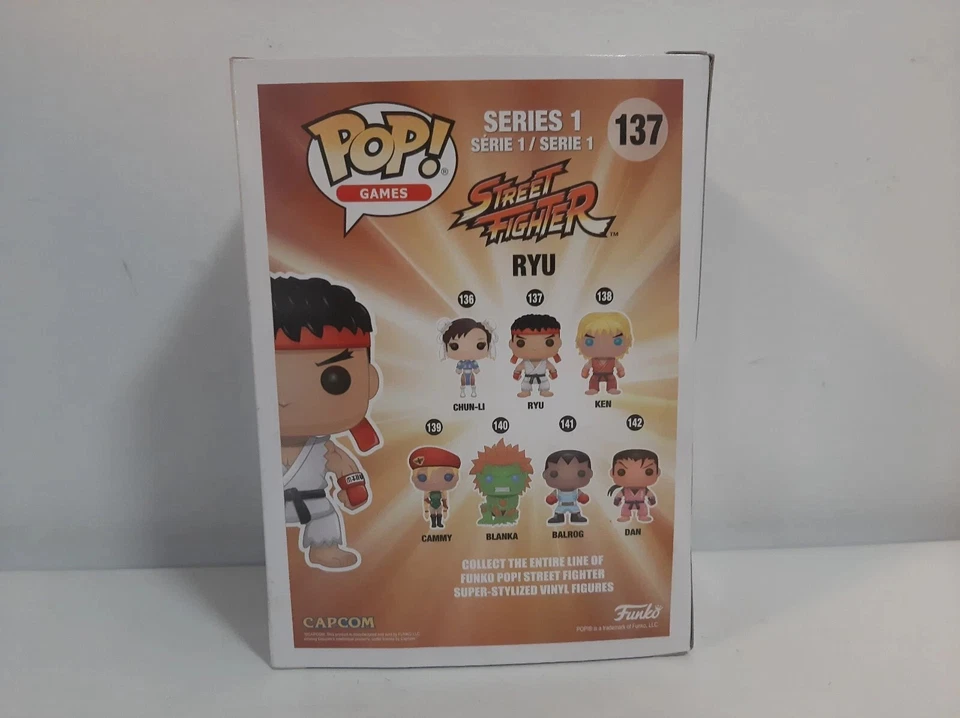 Figura Vinilo Funko Pop - Street Fighter Ryu # 137 + Protector Foto 3 de 4