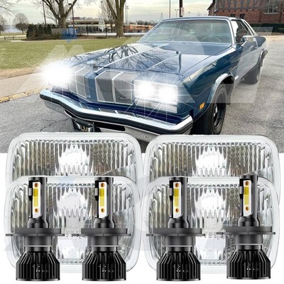 4PCS LED Headlights Hi/Lo Beam For Oldsmobile Cutlass Supreme 1976-1988