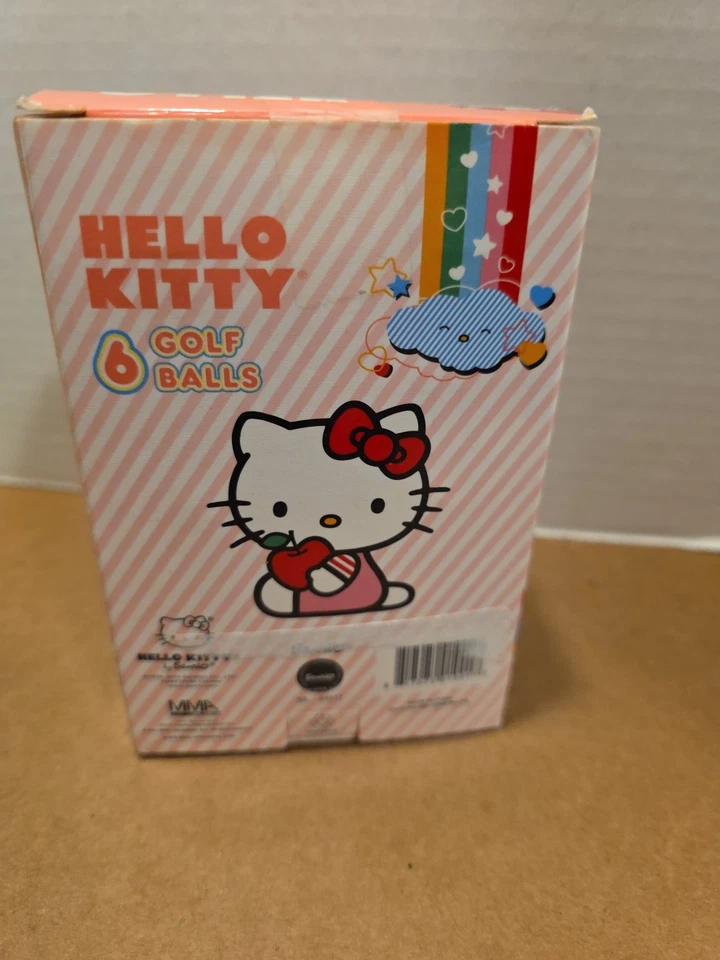 Paquete de 6 pelotas de golf Hello Kitty SANRIO rosa claro aprobado por la USGA nuevas en caja NUEVAS Foto 4 de 4