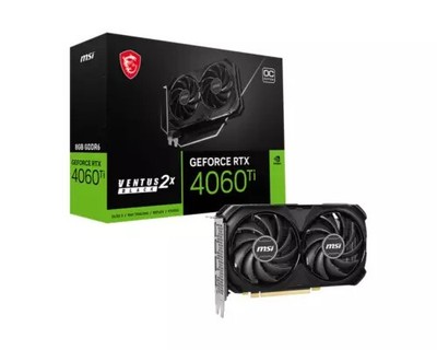 MSI GeForce RTX 4060 Ti VENTUS 2X BLACK 8G OC GDDR6 Graphics card