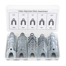144 Pcs Alignment Shims Metal Shim Kit Adjustable Spacers Camber Caster shim ...