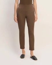 EVERLANE NWT Solid Brown Bi-Stretch Work Ankle Cropped Pants in Cocoa Size 2