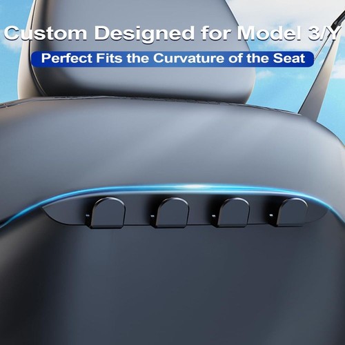 Space-Saving Car Seat Hooks Seat Back Organizer for Tesla Model 3/Y Family Car - Picture 8 of 11