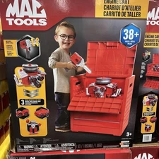 New Mac Tools Engine Utility Cart Play Set, 38+ Pieces Impact Drill Kiids Stem