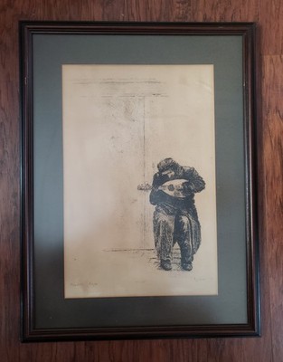 Vg 1965 Charcol Drawing Matted & Framed 10/25 Numbered Signed Original Yglesias