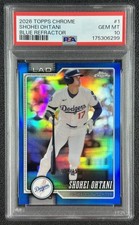SHOHEI OHTANI PSA 10 2026 TOPPS CHROME #1 BLUE REFRACTOR 29/150 DODGERS