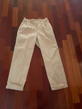 Liz Claiborne Pleated Woman's Cuff Tapered Beige Pants Size 8 Regular