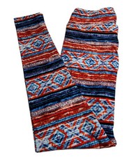 LuLaRoe Leggings OS One Size Aztec STRIPE AMERICAN Veteran Fun July USA Holiday