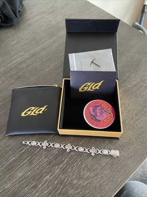 Brand new GLD Baguette Cross Evil Eye Bracelet.  Brand new $150+. 7 inches