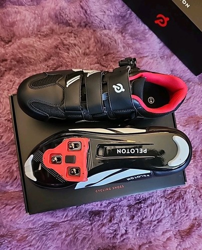 Peloton PL-SH-B-41 Fahrradschuhe schwarz Fahrradschuhe Klettverschluss Größe 41- 8 Herren 10 Damen - Bild 4 von 6