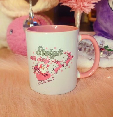 Sleigh Girl Sleigh Mug, Christmas Mug