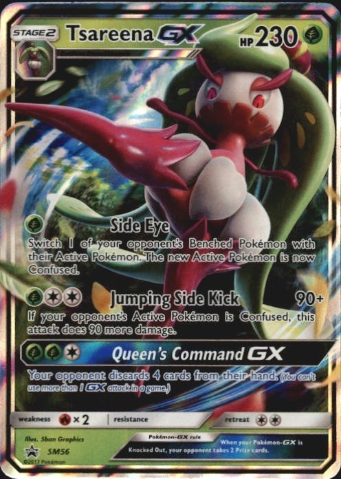 Tsareena GX - SM56 Holo Promo Sun & Moon Promo Pokemon Holo Near Mint