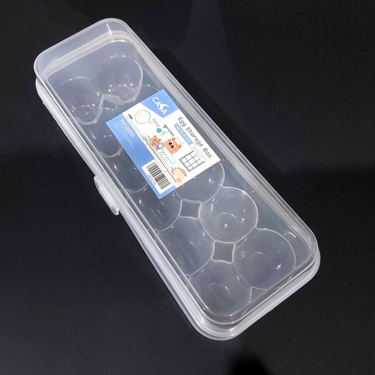 Portable 12 Eggs Storage Container Holder Transparent