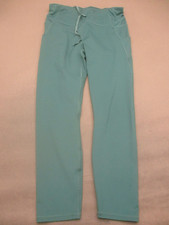 Fabletics UltraCool Size M Womens Teal Side Pocket Drawstring Gym Leggings 287