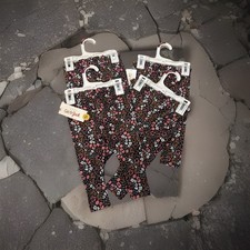 NWT Cat & Jack Girls Red Floral Leggings Size 18M 18 Months Baby   set of four 