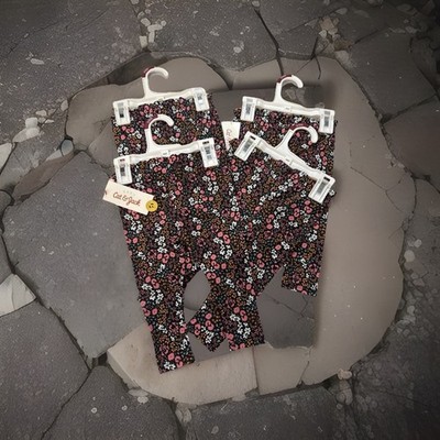 NWT Cat & Jack Girls Red Floral Leggings Size 18M 18 Months Baby   set of four 