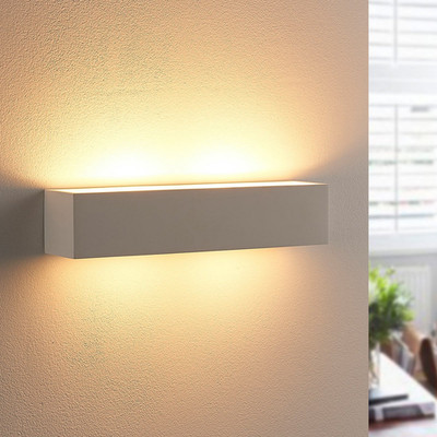 Lindby Gipswandleuchte Tjada Wandlampe Wandleuchte Lampe Leuchte G9 LED weiß77