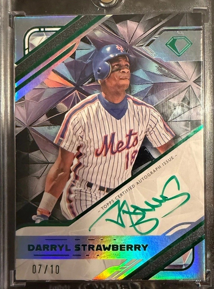 2025 Topps Diamond Icons Darryl Strawberry Polychromatink Green Ink Auto/10 Mets
