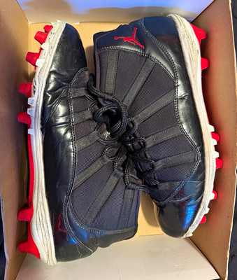 RARE 2018 Nike Air Jordan 11 Retro Football Cleats Black/Red Men's US 13
