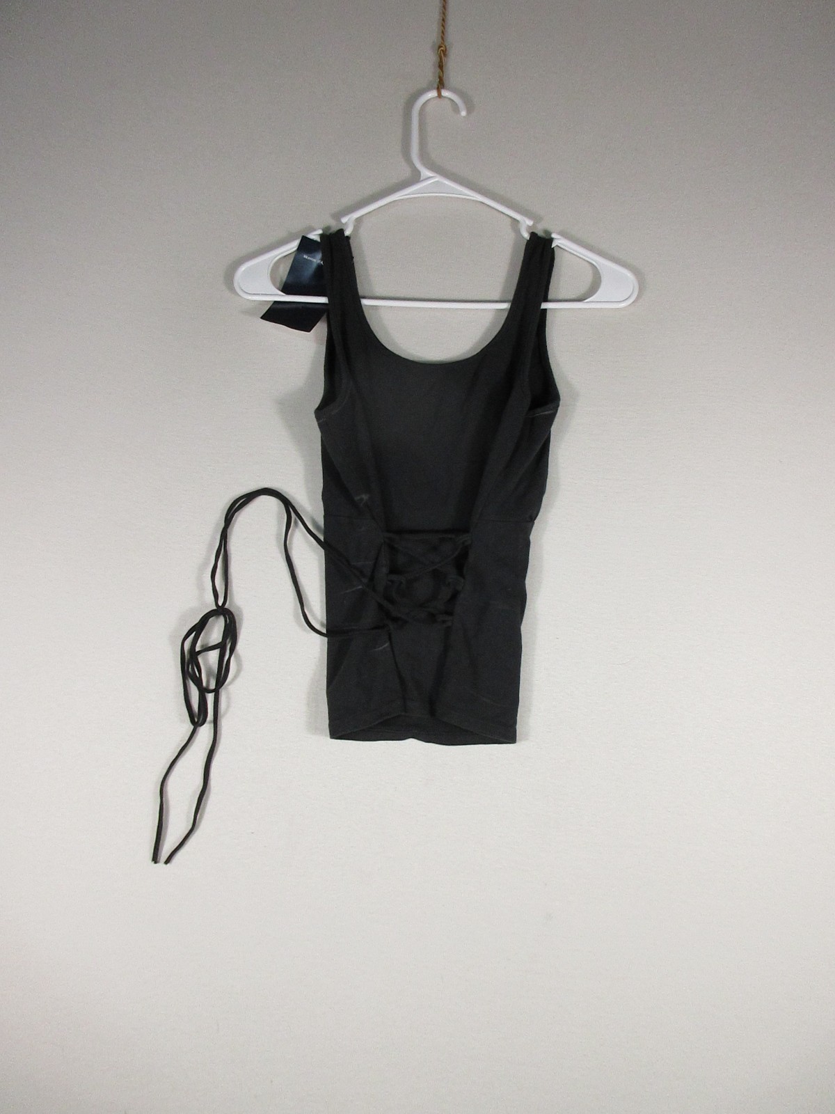 Brandy Melville Womens Scoop Neck Cotton Tank Top Sleeveless One Size Black