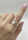 Vintage Sterling Ring Silver Mother of Pearl Inlaid Band Sz 7.5
