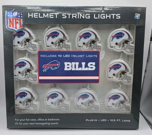 NFL Football Buffalo Bills helmet Indoor 10 LED string lights 10.5 Ft NIB