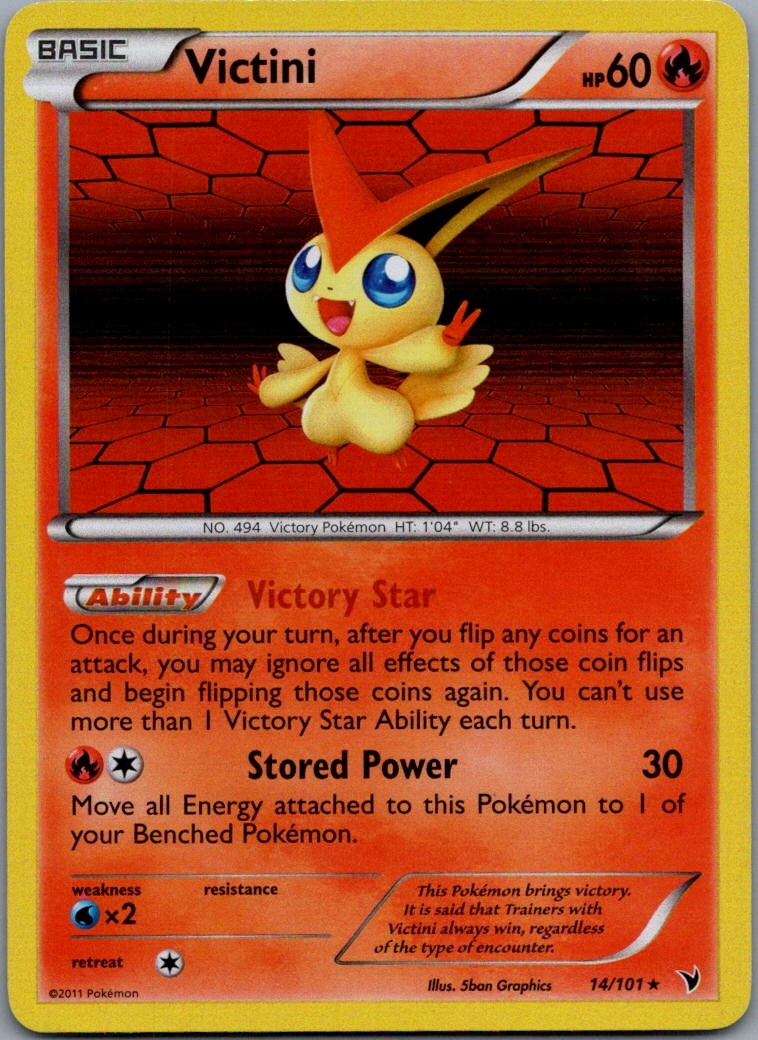 Victini (14) Holo Rare Noble Victories 14/101 NM