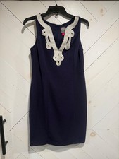 Women's Vince Camuto Navy Blue Shift Dress Size 6