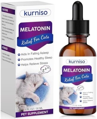 Cat Melatonin, Calming Drops, Anxiety Relief, Deep & Restful Sleep 30ml