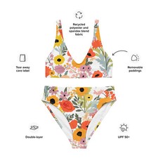 floral high-waisted bikini