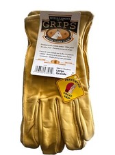 Wells Lamont Cowhide Leather Work Gloves   Grain Leather, Grip Palm, Size Large
