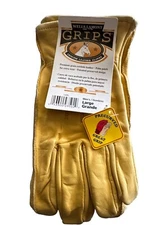 Wells Lamont Cowhide Leather Work Gloves – Grain Leather, Grip Palm, Size Large