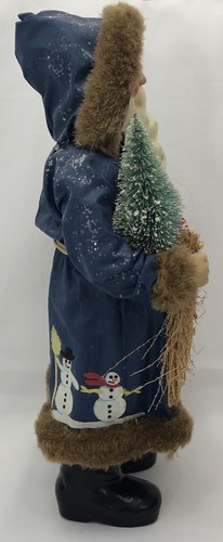 Vintage 1996 Clothtique Possible Dreams Santa Holding Hay Tree Bag Snowman - Picture 2 of 11