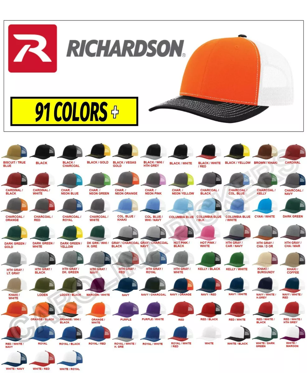 Richardson 112 Trucker Hat ***91 Color Options*** Richardson 112 Hats