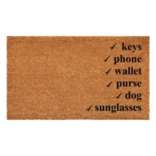 Calloway Mills Checklist Doormat  17" x 29"