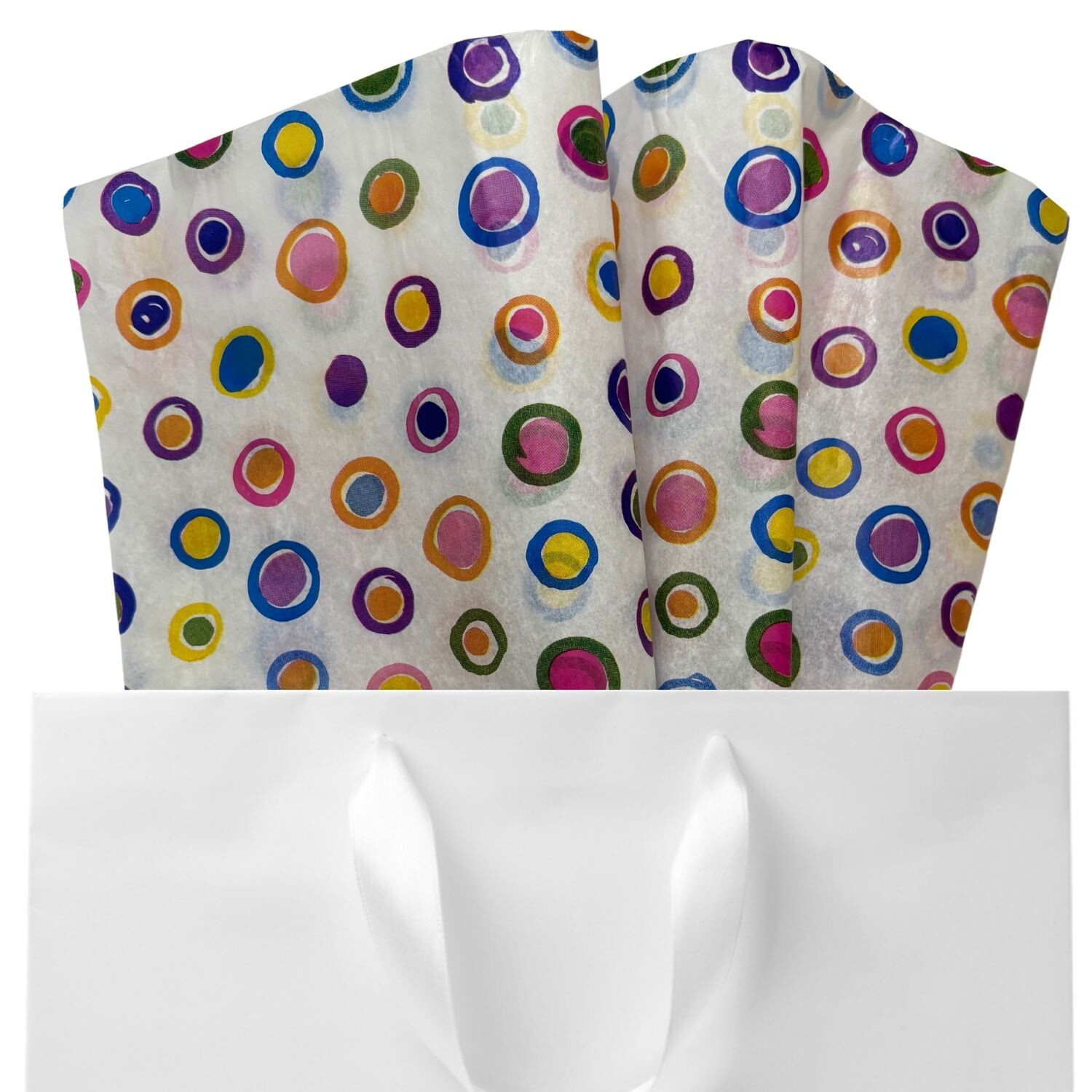 --48 Large Sheets - Colorful Dots -  30" X 20"