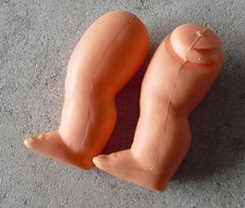 Set of Vintage 1960s Plastic Girl Chubby Doll Legs 3 1/4" Long